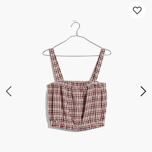 Rainbow gingham crop top